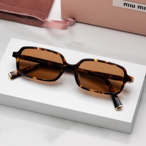 NWT Miu Miu MU 11ZSF-VAU2Z1 Honey Havana Sunglasses - Picture 8 of 8